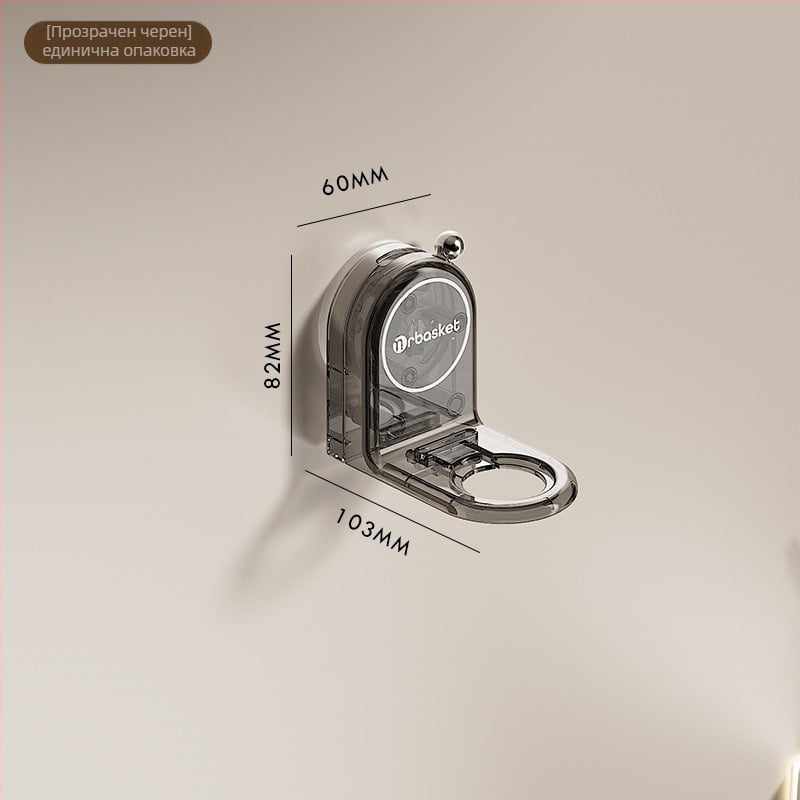 Стенно държач за душ гел с вакуумна чашка, едноетажен баня-органайзер за шампоан, дезинфектант и сапун за ръце — без пробиване, до 1 кг, повърхност със спрей-пластмасово покритие