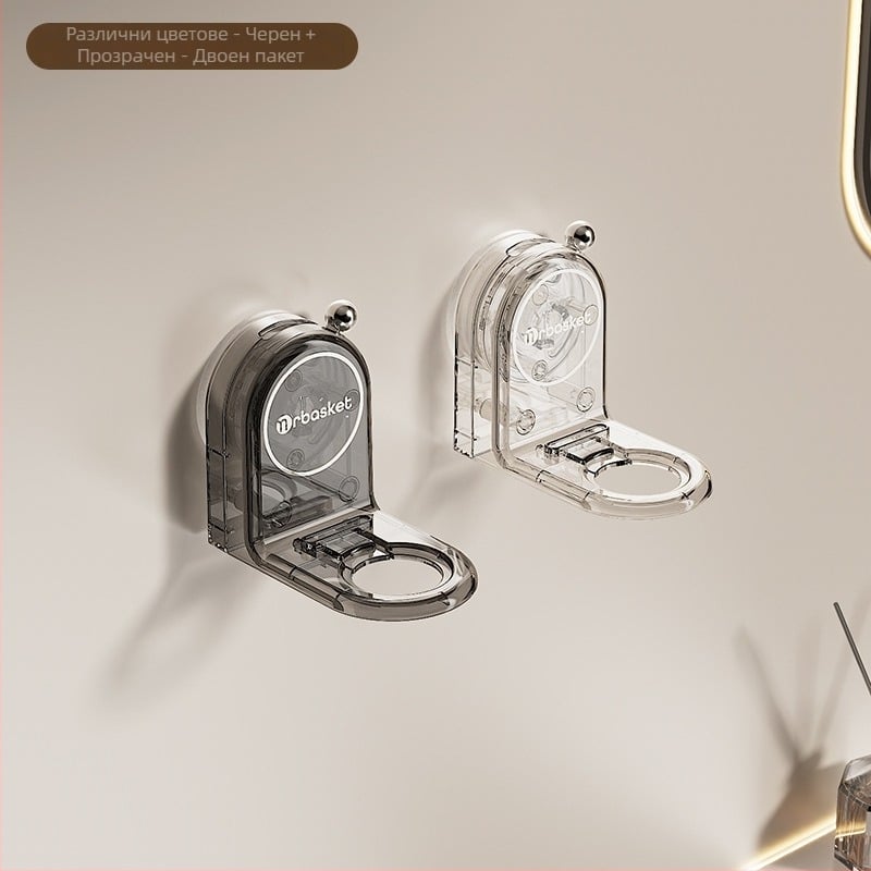 Стенно държач за душ гел с вакуумна чашка, едноетажен баня-органайзер за шампоан, дезинфектант и сапун за ръце — без пробиване, до 1 кг, повърхност със спрей-пластмасово покритие