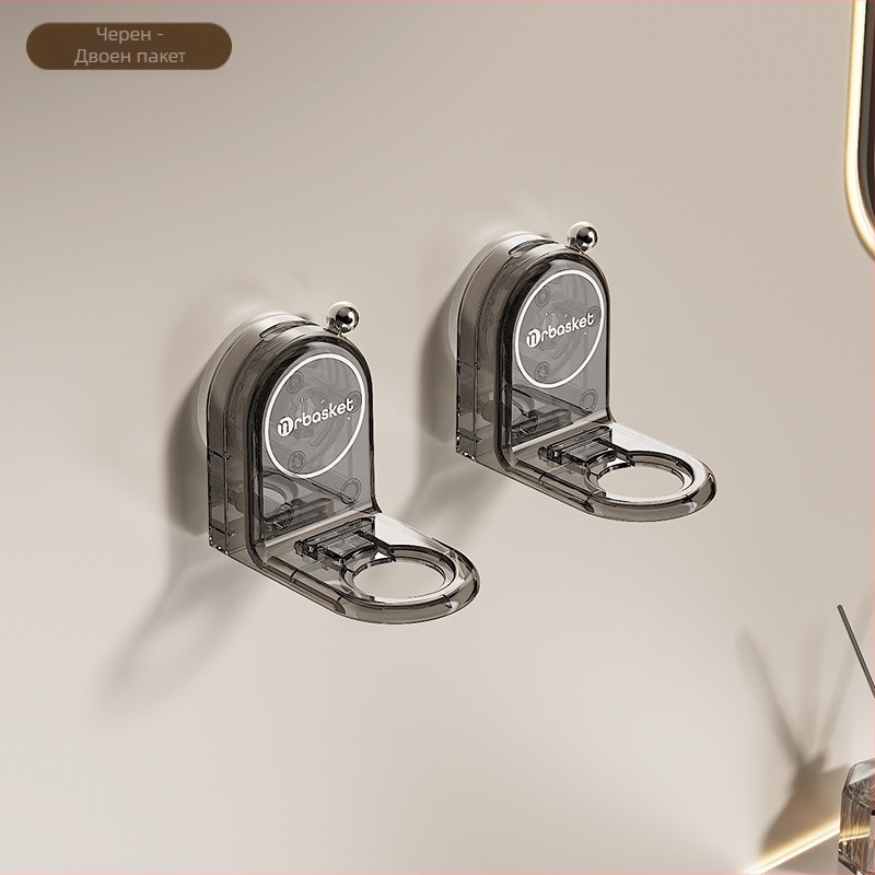 Стенно държач за душ гел с вакуумна чашка, едноетажен баня-органайзер за шампоан, дезинфектант и сапун за ръце — без пробиване, до 1 кг, повърхност със спрей-пластмасово покритие