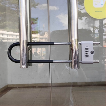 Qingshang паролно заключване за стъклени и плъзгащи врати, U-образно заключване против кражба с удължено заключващо лостче за магазини и офиси