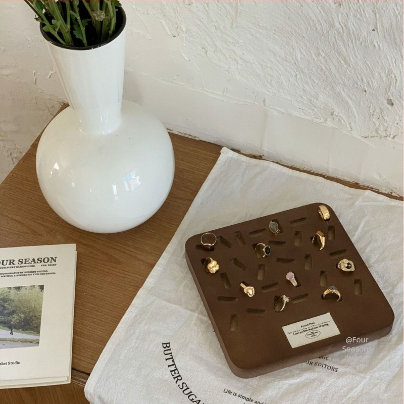 Дървена платка за показване на бижута, едно парче, нестандартна форма, дървена сплайс конструкция, артистичен стил