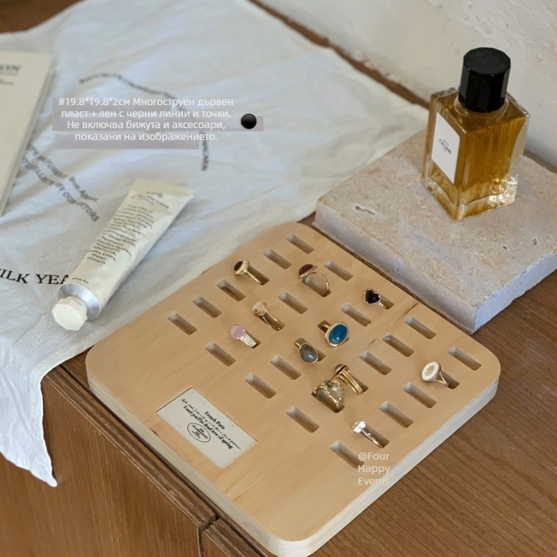 Дървена платка за показване на бижута, едно парче, нестандартна форма, дървена сплайс конструкция, артистичен стил