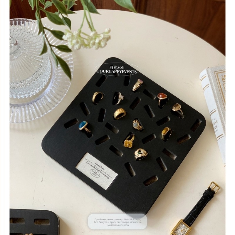 Дървена платка за показване на бижута, едно парче, нестандартна форма, дървена сплайс конструкция, артистичен стил