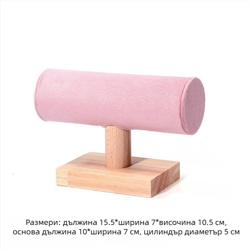 Стойка за бижута с I-образен дисплей, дървена конструкция, първи слой, артистичен стил, слепване