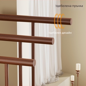 Дървен дисплей за бижута – настолен държач за гривни и огърлици, 1 ниво, прост модерен стил