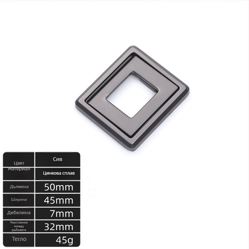 Цинкова сплав плоска дръжка за гардероб и чекмеджета, модерен минималистичен дизайн, скрита дръжка, електроплатирана повърхност, питч 32/64/96