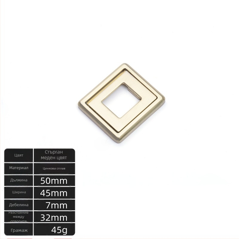 Цинкова сплав плоска дръжка за гардероб и чекмеджета, модерен минималистичен дизайн, скрита дръжка, електроплатирана повърхност, питч 32/64/96