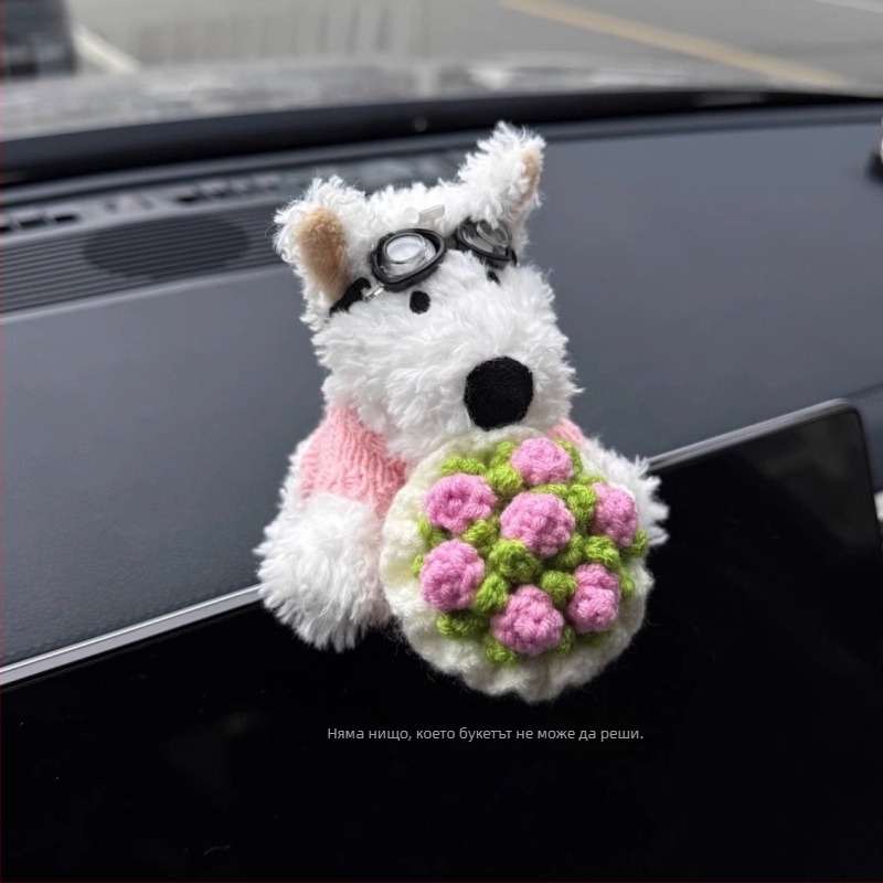 Плюшено декоративно кученце за автомобил – West Highland White Terrier, стил Modern, марка Shuai hao, универсален модел