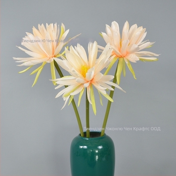 Изкуствено цвете Epiphyllum, с едно клонче, за фотозаснемане, сватби и домашна декорация; Материал: коприна; Изработка: стилизиране, релеф; Модел 18904525367