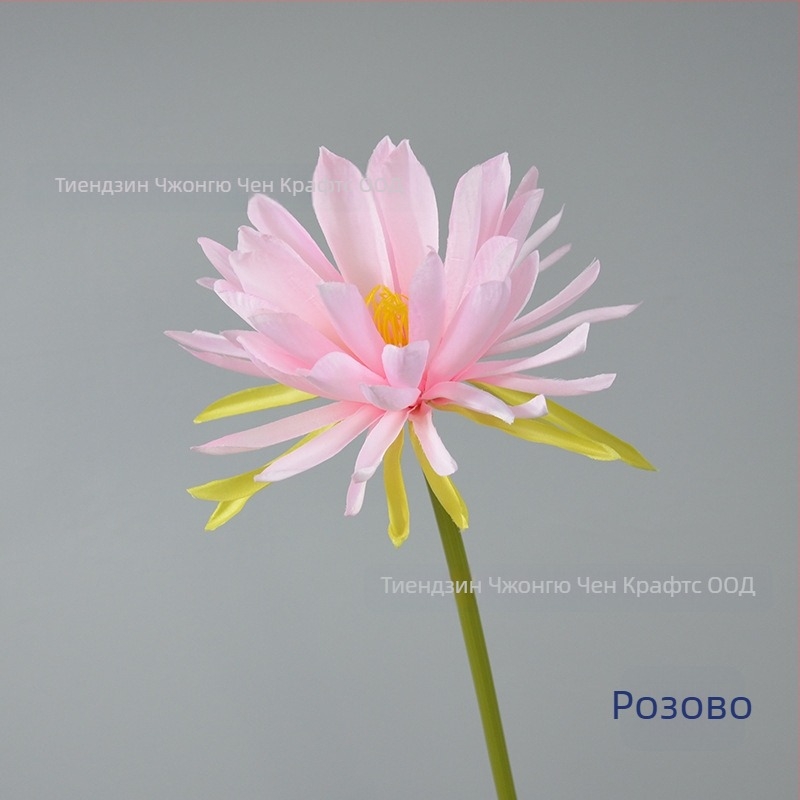 Изкуствено цвете Epiphyllum, с едно клонче, за фотозаснемане, сватби и домашна декорация; Материал: коприна; Изработка: стилизиране, релеф; Модел 18904525367