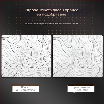 Игрова подложка за мишка от закалено стъкло, едностранна, против приплъзване, лого с термопечат, персонализиране