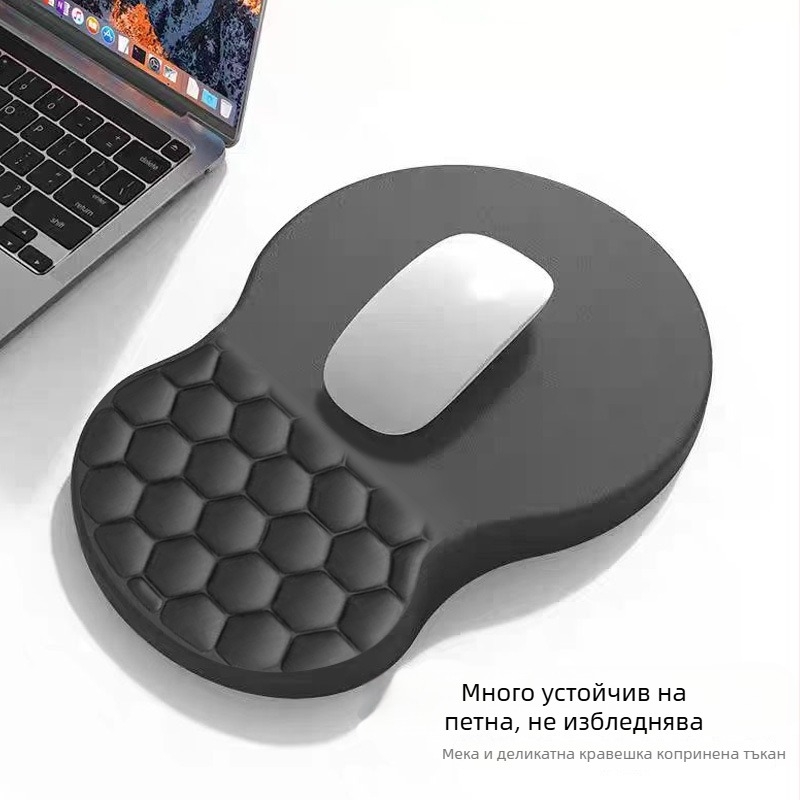 Малка подложка за китката на мишката с паметна пяна и PU дъно за компютърна работа