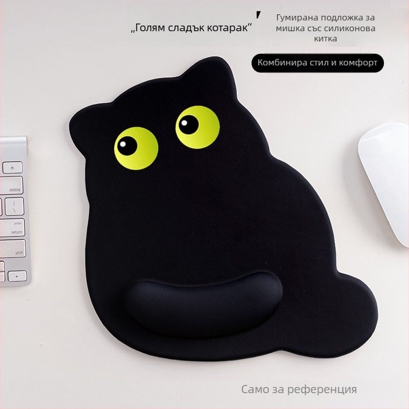 Подложка за бюро с PU силиконова опора за китката, Карикатурен стил, едностранна