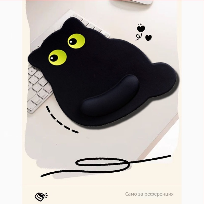 Подложка за бюро с PU силиконова опора за китката, Карикатурен стил, едностранна