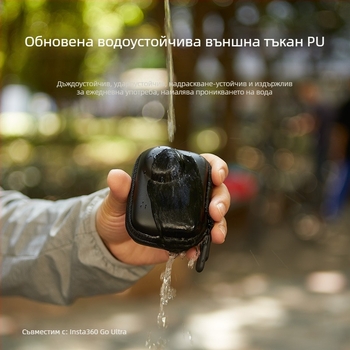 Shadowstone калъф за Insta360 Go Ultra — водоустойчив EVA и велур калъф, съвместим с Go Ultra, преносим органайзер за камера