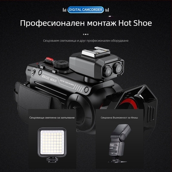 Всичко-в-едно 4K WiFi камера с 50x оптично увеличение, CMOS сензор, 3,0-инчов LCD