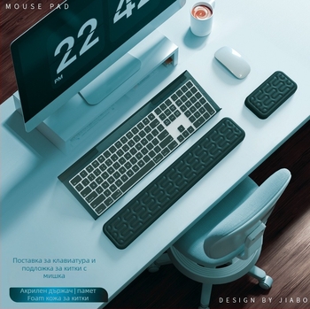 Гейминг подложка за мишка с подлакътник, възглавница за китката и анти‑плъзгане; смолна подложка, модел 005, персонализирана по образец