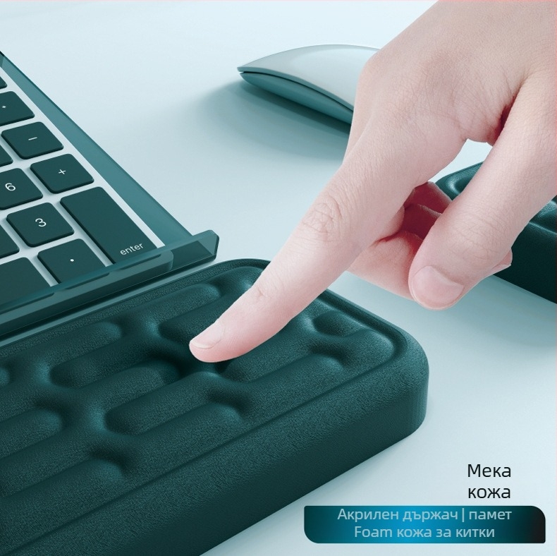 Гейминг подложка за мишка с подлакътник, възглавница за китката и анти‑плъзгане; смолна подложка, модел 005, персонализирана по образец