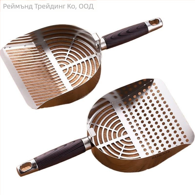 Лопатка за котешка тоалетна – удебелена конструкция, с финни дупки, издръжлива пластмаса; марка Piece; за други приложения