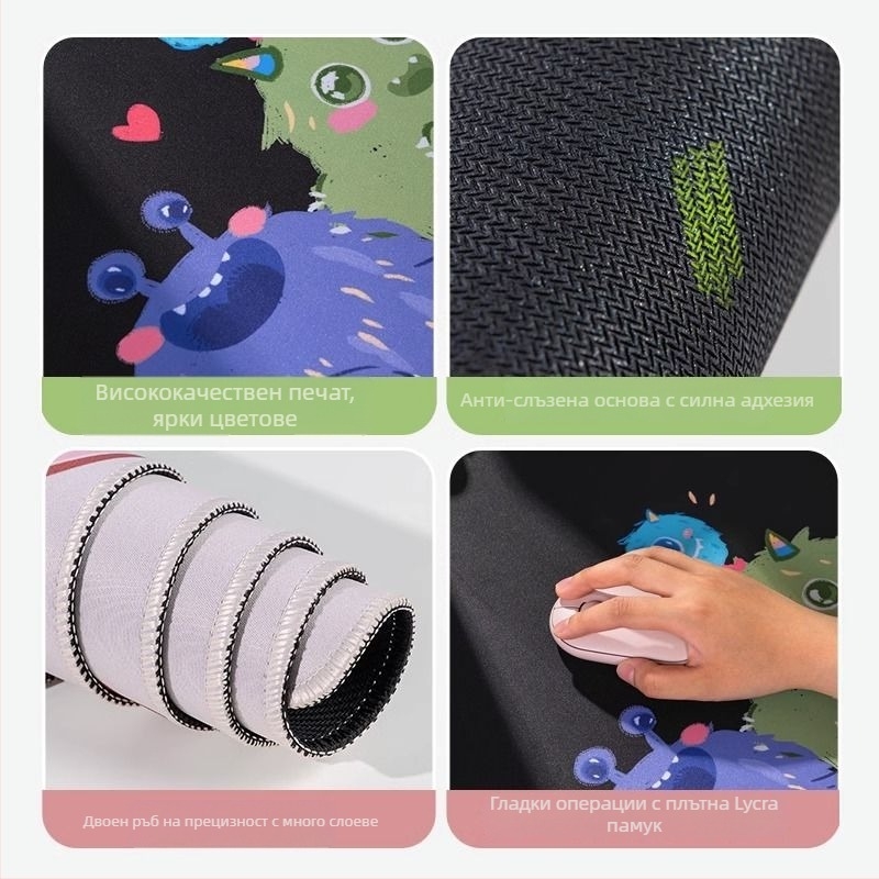 Подложка за мишка Cartoon Monster, естествен каучук, неплъзгаща повърхност, печат с топлинен трансфер, персонализация с изображения