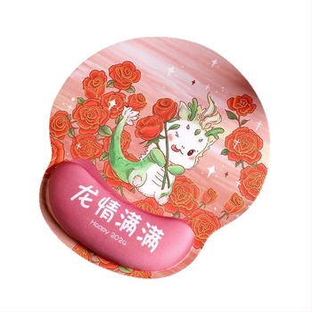 Малка гумена подложка за мишка с подложка за китка - едностранна, печат чрез пренасяне на топлина, японски минималистичен стил