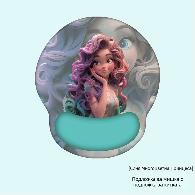 Подложка за мишка с опора за китката, малка, млечна коприна + силикон, едностранна, персонализирани изображения