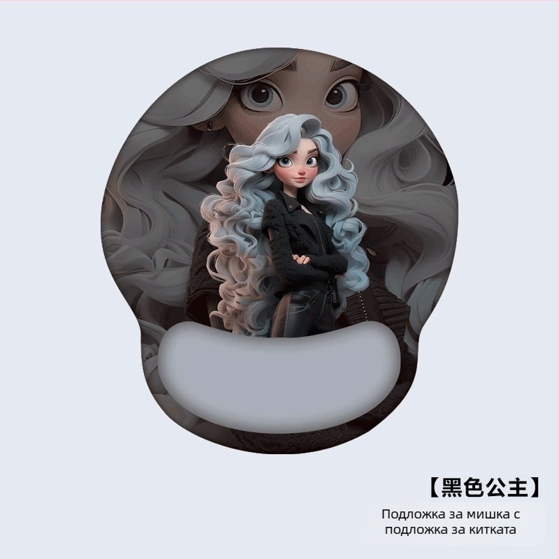 Подложка за мишка с опора за китката, малка, млечна коприна + силикон, едностранна, персонализирани изображения