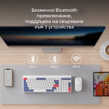 KM880 Безжична клавиатура и мишка USB комплект