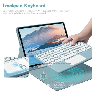 Кожен Bluetooth кейс за клавиатура за таблети Samsung, модел Q11