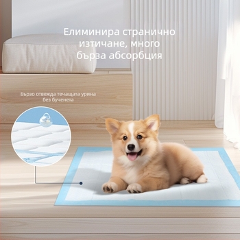 KIMHOME Подложки за домашни любимци – еднократно абсорбиращи подложки за кучета и котки, нетъкан текстил, пакет от 100 броя, възможност за частна марка