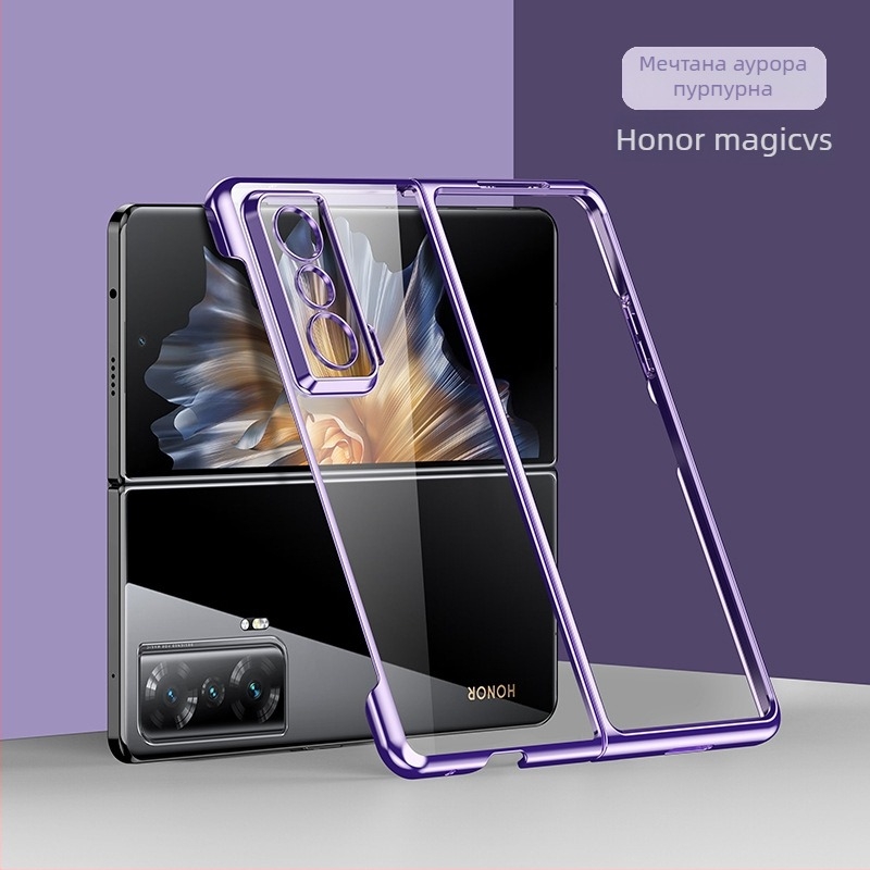 PC калъф за Honor Magic Vs с електроплатировка, пълен обхват, удароустойчив, анти отпечатъци