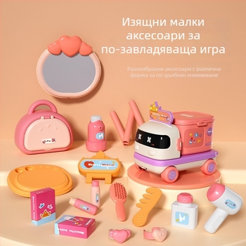 Детски комплект за кухня за игра – симулирана кухня, пластмасов, образователен и интерактивен, за деца 4–6 години