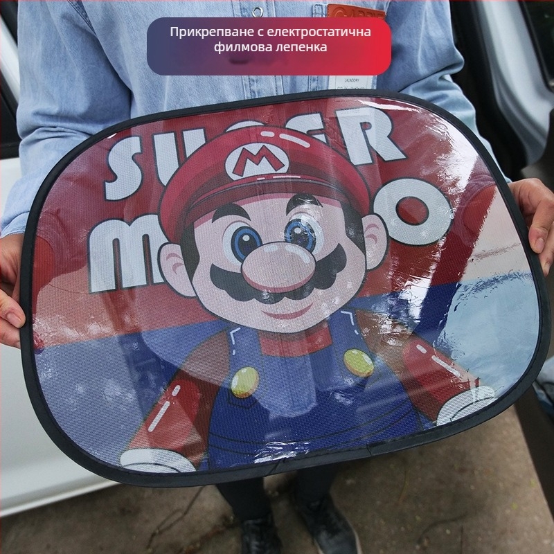 Автомобилен слънцезащитен филм с мрежест материал, прозрачен, подходящ за общи модели, окачен монтаж