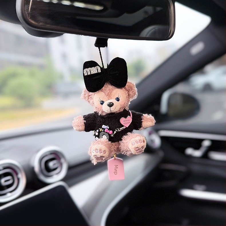 Автомобилна висулка за интериора, плюшена, карикатурен стил, аромат и декоративна украса за огледалото на колата