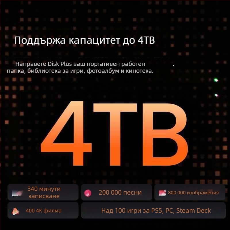 SD002 Алуминиева кутия за твърд диск с активно охлаждане, 4TB капацитет, 10Gbps пренос