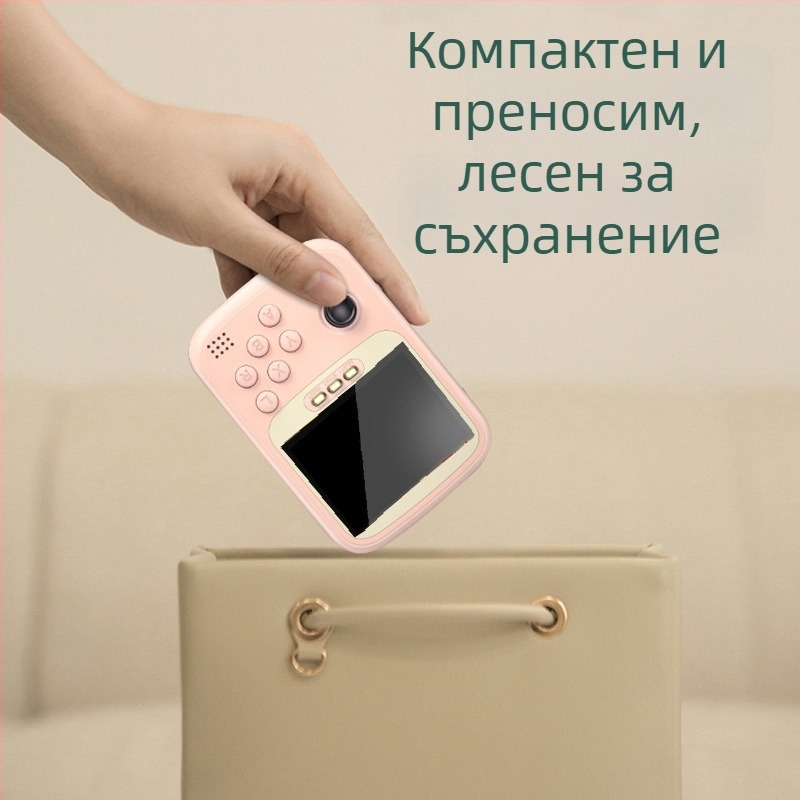 Портативна игрова конзола с банка за захранване, двойни джойстици за аркада, 2 играча, модел Q19, TYPE-C, безжична връзка, съвместима с ПК