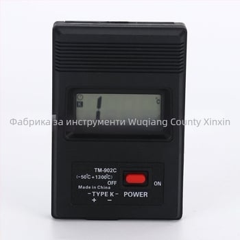 Преносим индустриален високопрецизен цифров термометър с термодвойка и температурен зонд