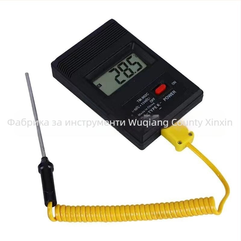 Преносим индустриален високопрецизен цифров термометър с термодвойка и температурен зонд