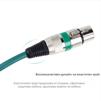 Триядрен XLR аудио кабел с мъжки и женски конектори за DMX сценично осветление, аудио кабел за микрофон и усилвател