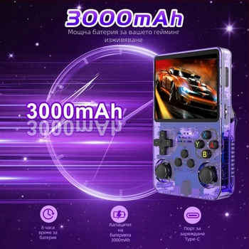 Ръчна конзола за ретро аркадни игри с отворен код, с двойна система, 64GB/128GB памет, MP4 плейър