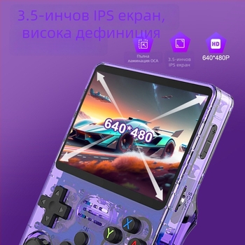 Ръчна конзола за ретро аркадни игри с отворен код, с двойна система, 64GB/128GB памет, MP4 плейър