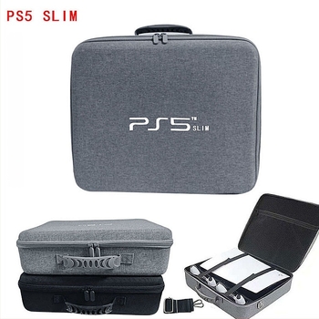 PS5 Slim калъф за съхранение с двойни дръжки – EVA твърд корпус, флексографски печат, 3C опаковка