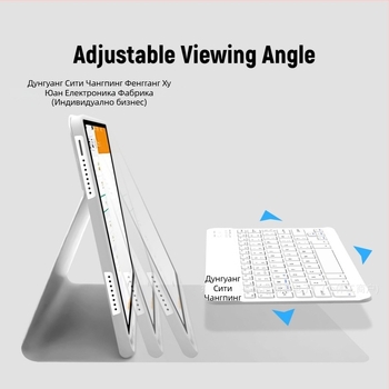 Защитен калъф за iPad 11-та генерация A16 с магнитна Bluetooth клавиатура и кожен корпус