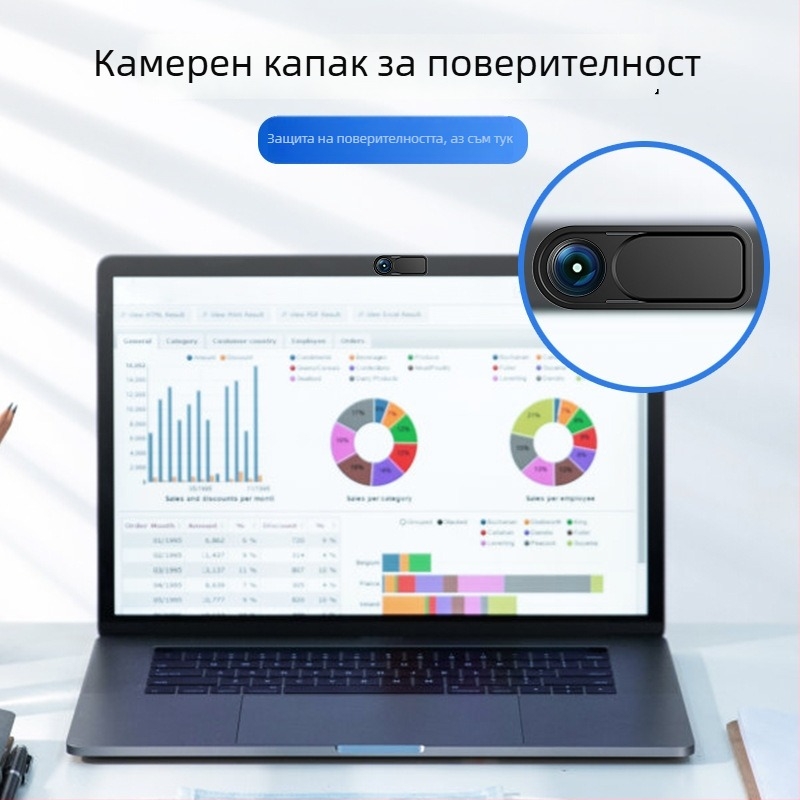 Плъзгащ се капак за камера за мобилни телефони и таблети - защита срещу подслушване на предна камера