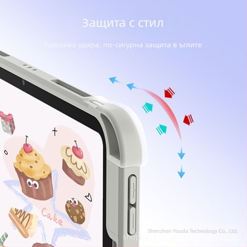 Антиогъващ акрилен калъф за iPad за Air 7 таблет, 11-инчов модел, 2023/2024