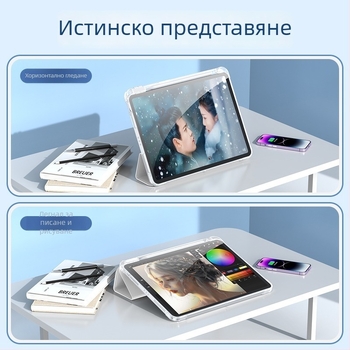 Защитен калъф за iPad Air 7, iPad Pro 11 с отделение за стилус и iPad mini 6 — имитационна кожа; удароустойчив, разсейва топлината, анти отпечатъци; горещо пресован