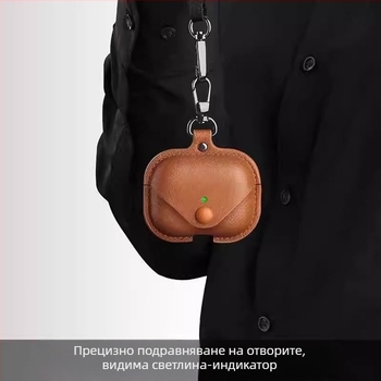 Кожен предпазен твърд калъф за Apple iPhone 4 с каишка за носене, интегриран капак