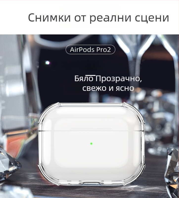 Прозрачен TPU калъф за AirPods Pro 3, AirPods 4 и AirPods Pro 2