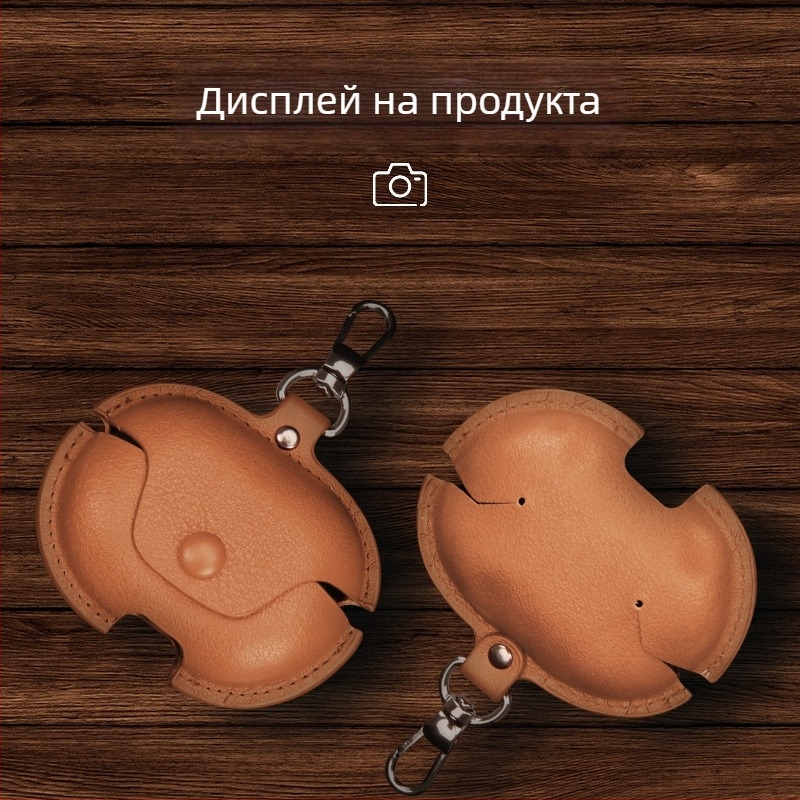 Защитен калъф за Huawei FreeClip2 безжични Bluetooth слушалки с клип, ръчно изработена кожа, ретро бизнес стил