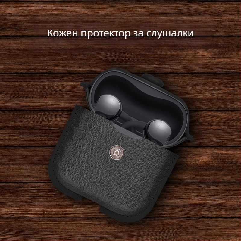 Защитен калъф за Huawei FreeClip2 безжични Bluetooth слушалки с клип, ръчно изработена кожа, ретро бизнес стил